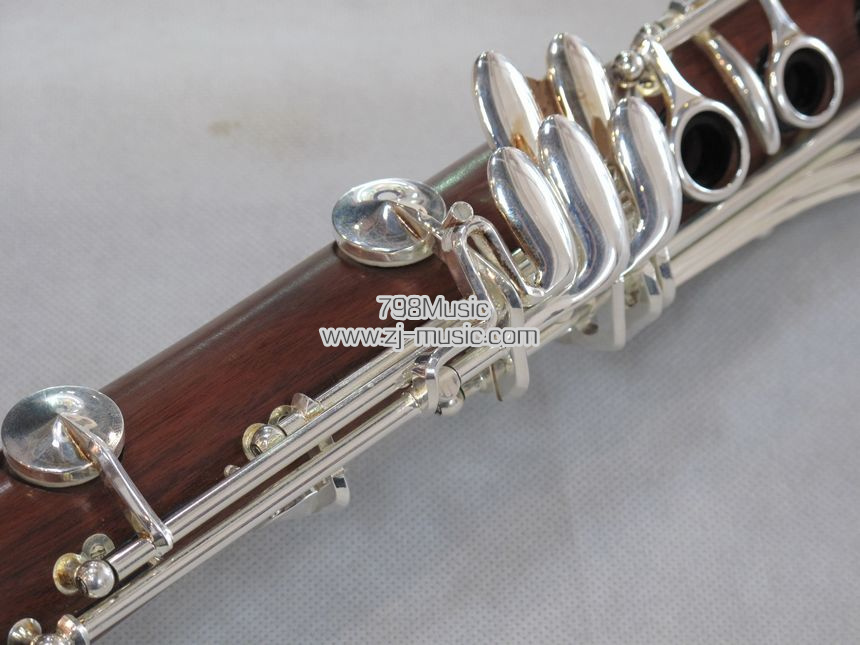 Bb Clarinet Rose Wood Silver Plated 19 Keys-798-CBRS19